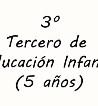 Imagen con la frase Tercero de educación infantil, 5 años