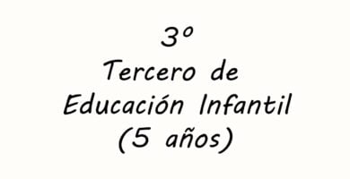 Imagen con la frase Tercero de educación infantil, 5 años